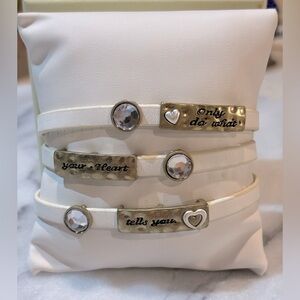 “Only Do What Your‎ Heart Tells You” Inspirational Wrap Leather Bracelet